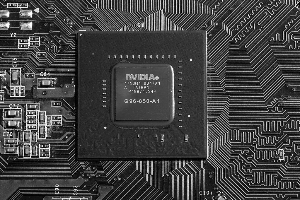 Nvidia RTX graphics card with visible cooling system