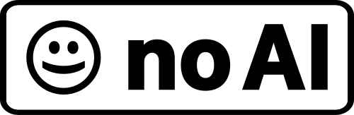 No AI symbol: a prohibition sign over the letters AI representing AI free creative work