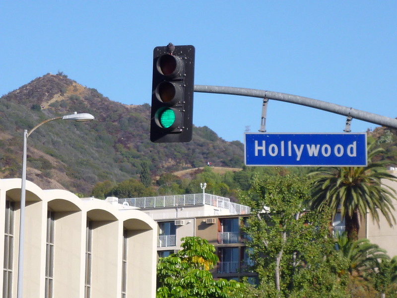 Hollywood sign overlooking Los Angeles