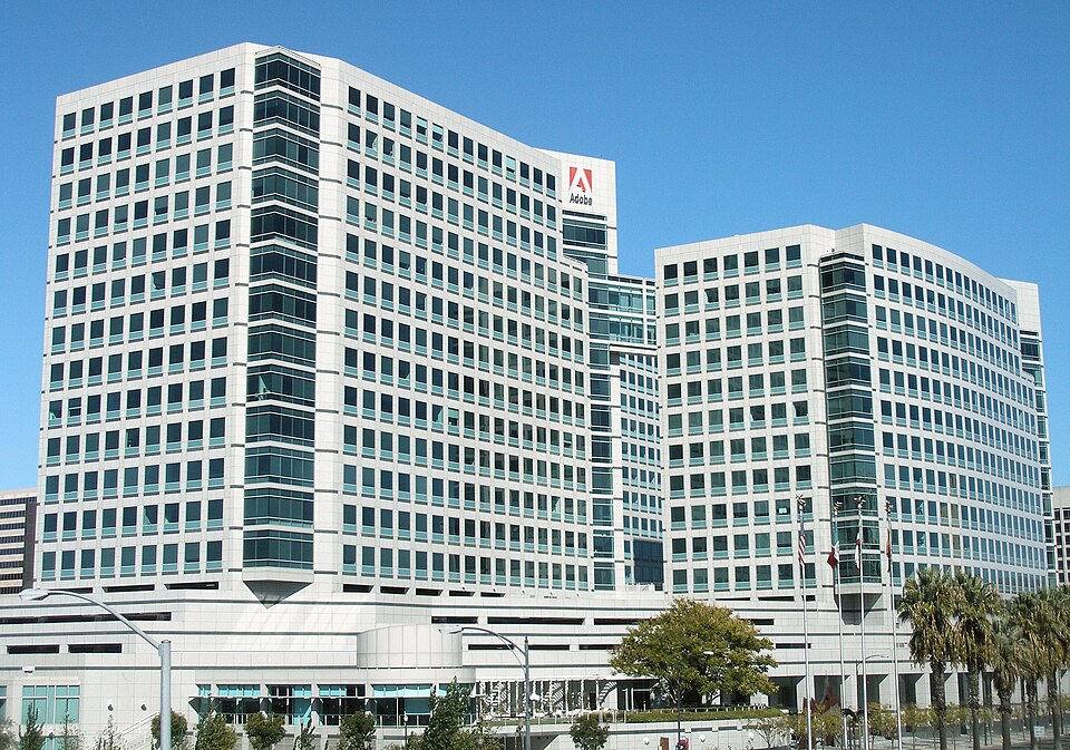 Adobe headquarters building exterior in San Jose, California