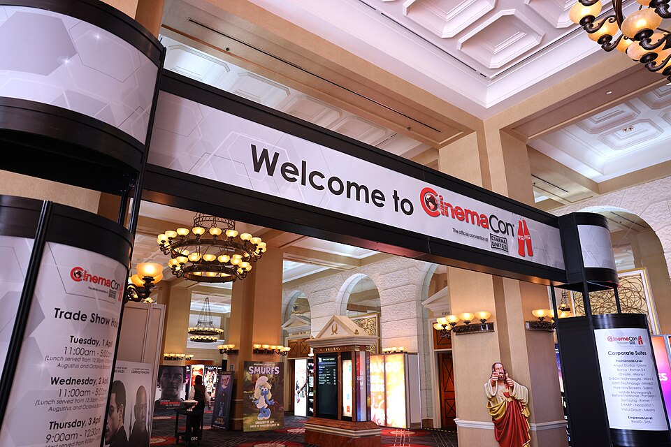 CinemaCon event signage at Caesars Palace Las Vegas