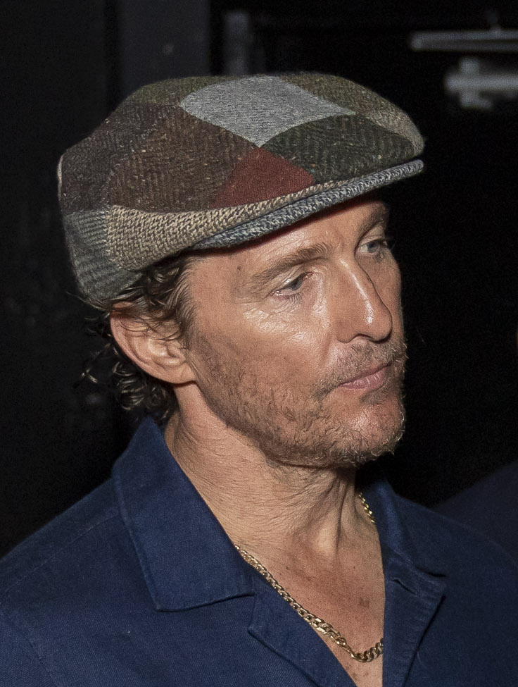 Matthew McConaughey speaking at a public event in 2024