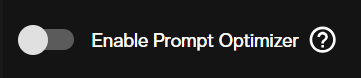Enable prompt optimizer toggle in the AI FILMS Studio Character Generator