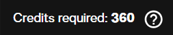 Credits required information section in the LTX-2.3 image-to-video generator showing estimated cost before generation