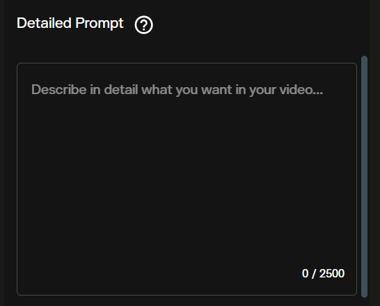 Detailed prompt input field in the LTX-2.3 image-to-video generator on AI FILMS Studio