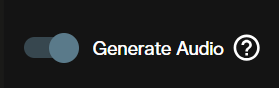 Generate audio option toggle in the LTX-2.3 image-to-video generator on AI FILMS Studio