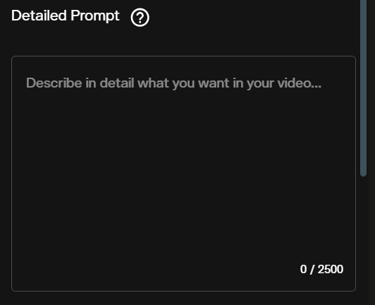 Detailed prompt input field in the LTX-2.3 text-to-video generator on AI FILMS Studio