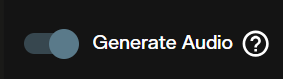 Generate audio option toggle in the LTX-2.3 text-to-video generator on AI FILMS Studio