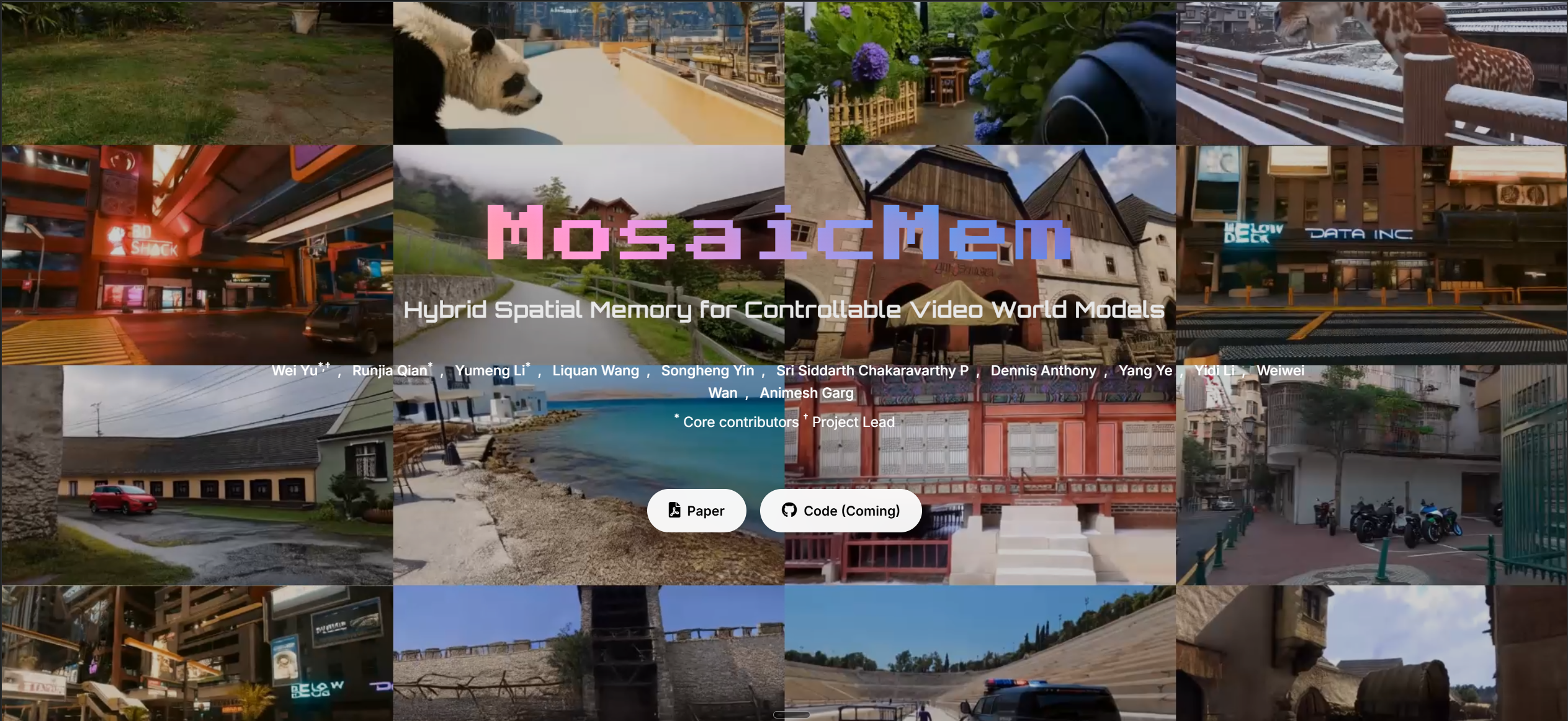 MosaicMem: Hybrid Spatial Memory for Controllable Video World Models