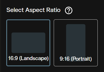 Aspect ratio selection showing 16:9 and 9:16 options in the MultiShotMaster interface