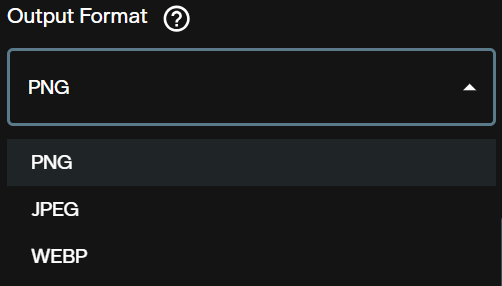 Output Format selector for Nano Banana Pro 2 image-to-image in AI FILMS Studio showing format options