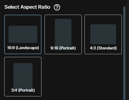 Seedance 2.0 image to video aspect ratio options: 16:9, 9:16, 4:3, 3:4