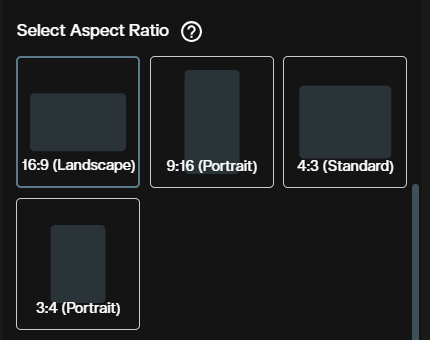 Seedance 2.0 text to video aspect ratio options: 16:9, 9:16, 4:3, 3:4