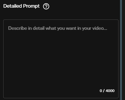 Seedance 2.0 text to video prompt input field with placeholder text