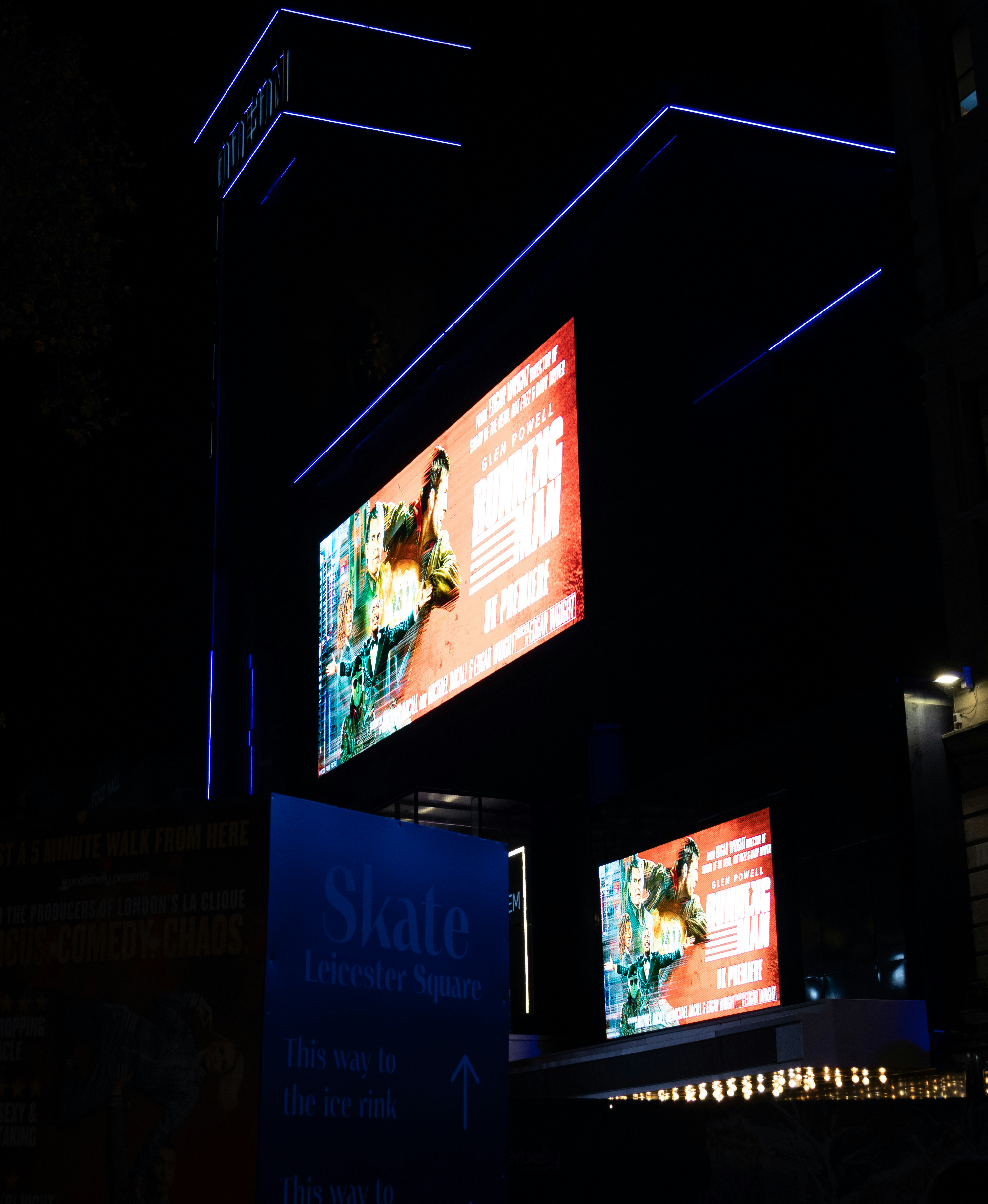 Digital advertising screens in modern urban environment