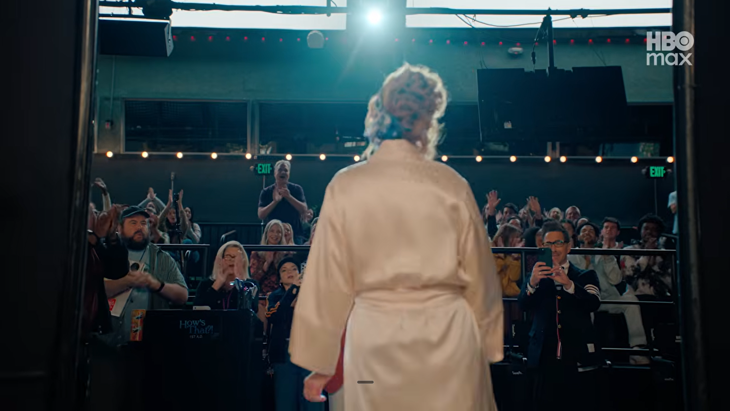 Behind the scenes in The Comeback Season 3 as the mockumentary camera crew follows Valerie on set